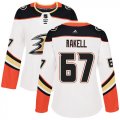 Wholesale Cheap Adidas Ducks #67 Rickard Rakell White Road Authentic Women's Stitched NHL Jersey