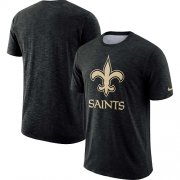 Wholesale Cheap Men's New Orleans Saints Nike Black Sideline Cotton Slub Performance T-Shirt