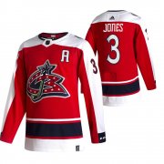 Wholesale Cheap Columbus Blue Jackets #3 Seth Jones Red Men's Adidas 2020-21 Reverse Retro Alternate NHL Jersey