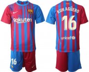 Wholesale Cheap Men 2021-2022 Club Barcelona home red 16 Nike Soccer Jerseys