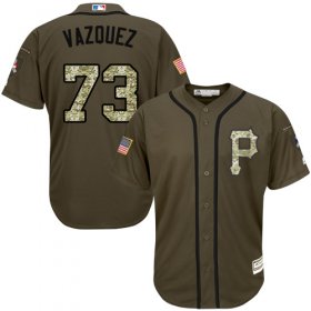 Wholesale Cheap Pirates #73 Felipe Vazquez Green Salute to Service Stitched MLB Jersey