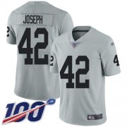 Wholesale Cheap Nike Raiders #42 Karl Joseph Silver Men's Stitched NFL Limited Inverted Legend 100th Season Jersey