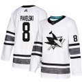 Wholesale Cheap Adidas Sharks #8 Joe Pavelski White Authentic 2019 All-Star Stitched NHL Jersey