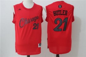 Wholesale Cheap Men\'s Chicago Bulls #21 Jimmy Butler Red 2016 Christmas Day Stitched NBA Swingman Jersey