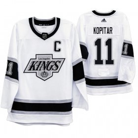 Wholesale Cheap Los Angeles Kings #11 Anze Kopitar Men\'s Adidas 2019-20 Heritage White Throwback 90s NHL Jersey