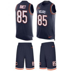 Wholesale Cheap Nike Bears #85 Cole Kmet Navy Blue Team Color Men\'s Stitched NFL Limited Tank Top Suit Jersey