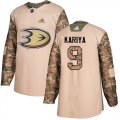 Wholesale Cheap Adidas Ducks #9 Paul Kariya Camo Authentic 2017 Veterans Day Youth Stitched NHL Jersey