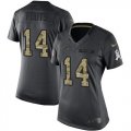 Wholesale Cheap Nike Chargers #14 Dan Fouts Black Women's Stitched NFL Limited 2016 Salute to Service Jersey