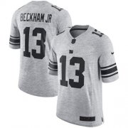 Wholesale Cheap Nike Giants #13 Odell Beckham Jr Gray Men's Stitched NFL Limited Gridiron Gray II Jersey