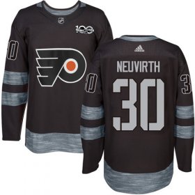 Wholesale Cheap Adidas Flyers #30 Michal Neuvirth Black 1917-2017 100th Anniversary Stitched NHL Jersey