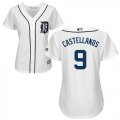 Wholesale Cheap Tigers #9 Nick Castellanos White Home Women's Stitched MLB Jersey