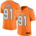 Wholesale Cheap Nike Dolphins #91 Cameron Wake Orange Youth Stitched NFL Limited Rush Jersey