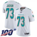 Wholesale Cheap Nike Dolphins #73 Austin Jackson White Men's Stitched NFL 100th Season Vapor Untouchable Limited Jersey