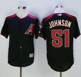 Wholesale Cheap Diamondbacks #51 Randy Johnson Black/Brick New Cool Base Stitched MLB Jersey