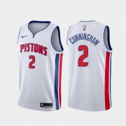 Wholesale Cheap Nike Pistons #2 Cade Cunningham White NBA Swingman Association Edition Jersey