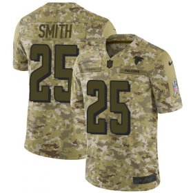 Wholesale Cheap Nike Falcons #25 Ito Smith Camo Men\'s Stitched NFL Limited 2018 Salute To Service Jersey