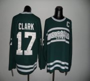Wholesale Cheap Maple Leafs CCM Throwback #17 Wendel Clark Green Stitched NHL Jersey