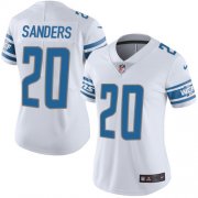 Wholesale Cheap Nike Lions #20 Barry Sanders White Women's Stitched NFL Vapor Untouchable Limited Jersey