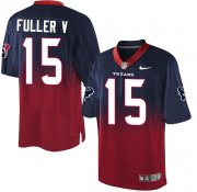 Wholesale Cheap Nike Texans #15 Will Fuller V Navy Blue/Red Men's Stitched NFL Elite Fadeaway Fashion Jersey