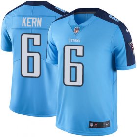 Wholesale Cheap Nike Titans #6 Brett Kern Light Blue Men\'s Stitched NFL Limited Rush Jersey