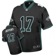 Wholesale Cheap Nike Eagles #17 Alshon Jeffery Black Alternate Men's Stitched NFL Elite Drift Fashion Jersey