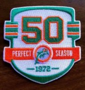 Wholesale Cheap Miami Dolphins 50th Perfect Season Patch