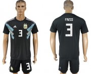Wholesale Cheap Argentina #3 Fazio Away Soccer Country Jersey