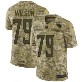 Wholesale Cheap Nike Titans #79 Isaiah Wilson Camo Men\'s Stitched NFL Limited 2018 Salute To Service Jersey