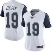 Wholesale Cheap Nike Cowboys #19 Amari Cooper White Women's Stitched NFL Limited Rush Jersey