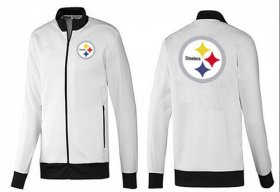 Wholesale Cheap NFL Pittsburgh Steelers Team Logo Jacket White_1