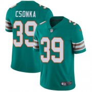 Wholesale Cheap Nike Dolphins #39 Larry Csonka Aqua Green Alternate Youth Stitched NFL Vapor Untouchable Limited Jersey
