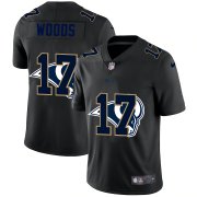 Wholesale Cheap Los Angeles Rams #17 Robert Woods Men's Nike Team Logo Dual Overlap Limited NFL Jersey Black