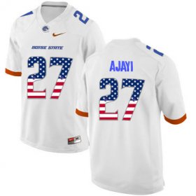 Wholesale Cheap Boise State Broncos 27 Jay Ajayi White USA Flag College Football Jersey