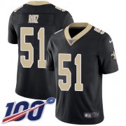 Wholesale Cheap Nike Saints #51 Cesar Ruiz Black Team Color Men's Stitched NFL 100th Season Vapor Untouchable Limited Jersey