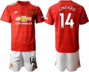 Wholesale Cheap Men 2020-2021 club Manchester United home 14 red Soccer Jerseys
