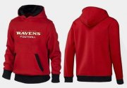 Wholesale Cheap Baltimore Ravens English Version Pullover Hoodie Red & Black