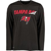 Wholesale Cheap Men's Tampa Bay Buccaneers Nike Charcoal Legend Staff Practice Long Sleeves Performance T-Shirt