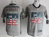 Wholesale Cheap Nike Packers #52 Clay Matthews Grey Men's Stitched NFL Elite USA Flag Fashion Jersey