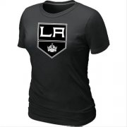 Wholesale Cheap Women's Los Angeles Kings Big & Tall Logo Black NHL T-Shirt