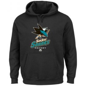 Wholesale Cheap San Jose Sharks Majestic Critical Victory VIII Pullover Hoodie Black