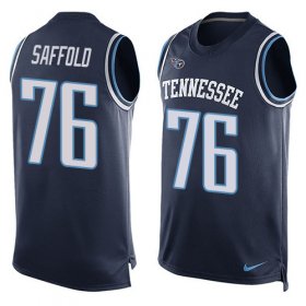 Wholesale Cheap Nike Titans #76 Rodger Saffold Navy Blue Team Color Men\'s Stitched NFL Limited Tank Top Jersey