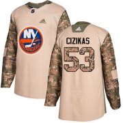 Wholesale Cheap Adidas Islanders #53 Casey Cizikas Camo Authentic 2017 Veterans Day Stitched NHL Jersey
