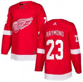 Wholesale Cheap Men\'s Detroit Red Wings #23 Lucas Raymond Red Home Hockey Stitched NHL Jersey