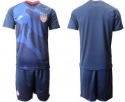 Wholesale Cheap Men 2020-2021 Season National team United States away blue Soccer Jersey