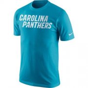 Wholesale Cheap Men's Nike Carolina Panthers Blue Wordmark T-Shirt