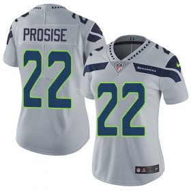 Wholesale Cheap Nike Seahawks #22 C. J. Prosise Grey Alternate Women\'s Stitched NFL Vapor Untouchable Limited Jersey