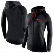 Wholesale Cheap Women's Nike Arizona Cardinals Full-Zip Performance Hoodie Black