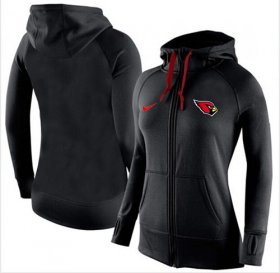 Wholesale Cheap Women\'s Nike Arizona Cardinals Full-Zip Performance Hoodie Black