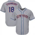 Wholesale Cheap Mets #18 Darryl Strawberry Grey Cool Base Stitched Youth MLB Jersey
