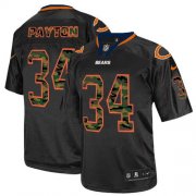 Wholesale Cheap Nike Bears #34 Walter Payton Black Men's Stitched NFL Elite Camo Fashion Jersey
